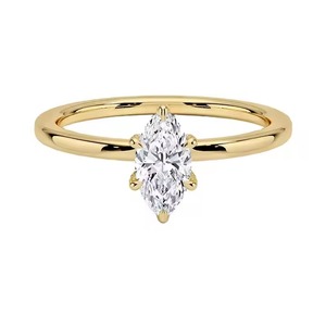 Romantic Wedding Moissanite <b>Ring</b> with 925 Silver Natural Diamond Solitaire Classic Style Silver Plated for Parties - Product Image 3