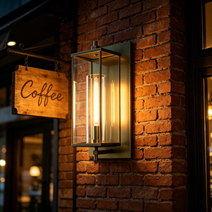 Lámpara <span class=keywords><strong>de</strong></span> Pared Exterior Moderna con Marco y Lente <span class=keywords><strong>de</strong></span> Vidrio Transparente, Impermeable, para Jardín, Porche, Balcón, Patio - Product Image 4