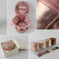 Étui de voyage professionnel pour bijoux à texture craquelée avec logo personnalisé, faible MOQ, fermeture éclair, réutilisable, organisateur de rangement pour cadeaux de mariage de demoiselles d'honneur