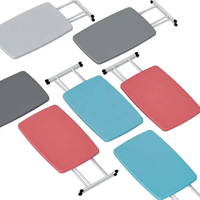 Table pliante en plastique réglable en hauteur Benjia 65*45*74cm, moderne et polyvalente, pour extérieur, salle à manger, hôtel, salon, cour.