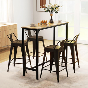 Tabourets <span class=keywords><strong>de</strong></span> <span class=keywords><strong>bar</strong></span> industriels en métal <span class=keywords><strong>noir</strong></span> avec dossier, empilables, style Tollix, hauteur comptoir, pour îlot <span class=keywords><strong>de</strong></span> cuisine, café, <span class=keywords><strong>bar</strong></span>, restaurant - Product Image 6