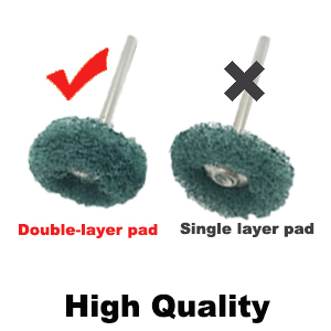 Ensemble de 40 roues abrasives de 1 pouce, roues de polissage, tampons de 25 mm, tête de ponçage, <span class=keywords><strong>brosse</strong></span> de polissage pour outils - Product Image 5