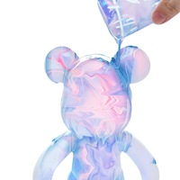 2025 populaire bricolage blanc embryon émail liquide ours Multi taille Option verser peinture sombre ours Kit
