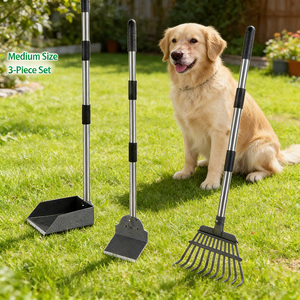 Juego Profesional de Recogedor de Excrementos para Mascotas, Pala, Rastrillo y Bandeja Combinados, Ligero y Fácil de Limpiar, Recolector de Desechos para Mascotas, Recogedor de Excrementos para Jardín y Hogar - Product Image 2
