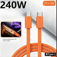 Kabel Pengisi Daya USB Tipe C 240W dengan Adaptor Putar 360 Derajat yang Dapat Dilepas, Penyangga Ponsel untuk Transfer Data iPhone 1.5M