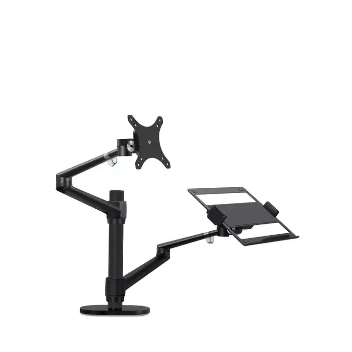 Support de bras ergonomique pour double moniteur d'ordinateur portable et support de bureau pour ordinateur portable, support mural lcd vesa pour double moniteur