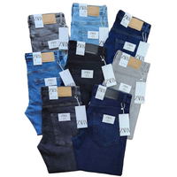 Jeans en denim à jambe droite pour homme, style rétro, jeans tendance pour homme, coupe droite ample et extensible