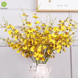 Orquídeas Artificiales Oncidium Qihao, Amarillas, de Alta Simulación, Decoraciones para Bodas, Arreglos Florales para el Hogar - Product Image 1