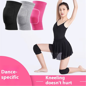 Venta al por mayor Mujer Baile Seguridad <span class=keywords><strong>Gimnasio</strong></span> Deporte Yoga Voleibol <span class=keywords><strong>Rodilleras</strong></span> Elástico Transpirable Baile Rodillera Soporte - Product Image 5