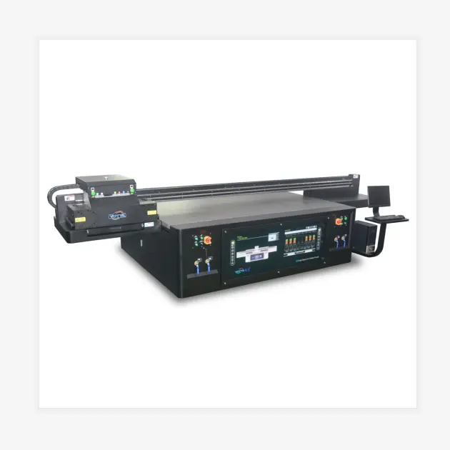 Printer Flatbed Presisi Tinggi Inkjet Industri 2513 Mm Mesin Cetak Digital UV untuk Bahan Kaku dan Fleksibel