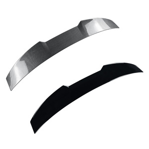 Audi Rear Spoiler <b>Wing</b> Shaped Piano <b>Black</b> Carbon Fiber Texture ABS Trunk Spoiler For A7 S7 C8 2019+ - Product Image 5