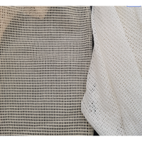 100% tissu de maille de coton blanc biologique tissu de dentelle de sac d'épicerie recyclé avec de petits carrés pour la nourriture et d'autres fins