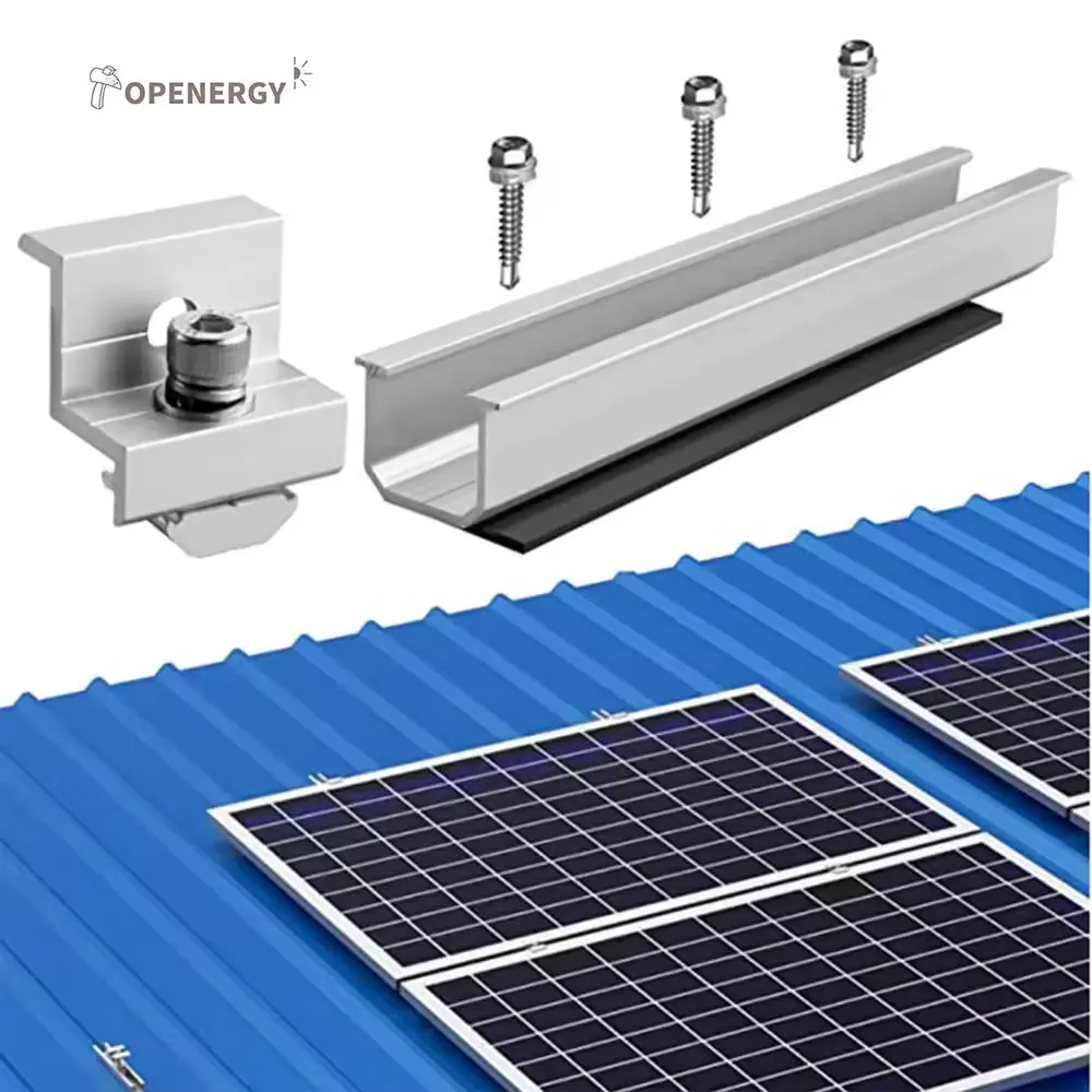 High Quality 250mm Mini Rail Solar Pv Panels Mounting System Aluminum Roof Top Installation