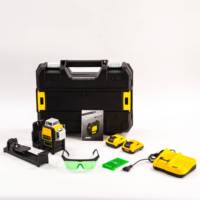 Ensemble d'outils personnalisés de qualité industrielle, comprenant des niveleurs rotatifs, une machine à niveau vert, un pack de batteries au lithium, un niveau