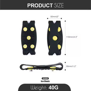 <span class=keywords><strong>Ice</strong></span> Snow Grips Tacos de tracción Zapatos Grips 5 Spikes Botas Zapatos Protección segura Crampones Cadena antideslizante Zapato <span class=keywords><strong>Ice</strong></span> Walker - Product Image 2