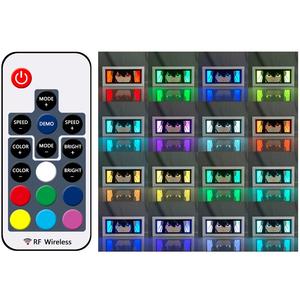 Lámpara de Noche LED de <span class=keywords><strong>Anime</strong></span> con Corte Láser de Estilo Moderno, Marco de Madera, Caja de Luz para Decoración del Hogar y Dormitorio - Product Image 1