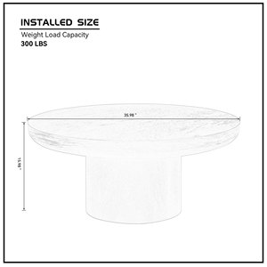 Modern Durable Round Coffee <b>Table</b> with Cylindrical Legs and Wood Veneer Top Rounded <b>Sofa</b> <b>Side</b> <b>Table</b> for Living Room & Office - Product Image 6