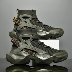 Baskets montantes décontractées pour hommes en maille respirante, chaussures de course et de sport d'extérieur de qualité, chaussures de marche élégantes grandes tailles - Product Image 3