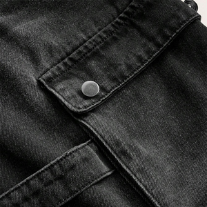 Nouveau Jean Cargo Streetwear Simple pour Femmes, <span class=keywords><strong>Pantalon</strong></span> Ample Tendance à Jambe <span class=keywords><strong>Large</strong></span> - Product Image 5