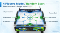 Table de hockey d'arcade commerciale pour 2 à 4 joueurs avec interaction matricielle et effets LED