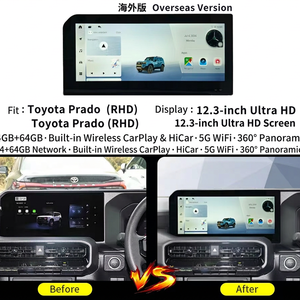 วิทยุติดรถยนต์ Toyota Prado หน้าจอสัมผัสระบบ Android ขนาด 12.3 นิ้ว พร้อมระบบเล่นมัลติมีเดีย รองรับ Wireless CarPlay HiCar 5G WiFi และระบบนำทาง - Product Image 1