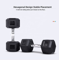 Haltères hexagonales en caoutchouc Haltères hexagonales en caoutchouc avec logo personnalisé Dumbells1-100lb de gros 2-50kg Ensemble d'haltères hexagonales en caoutchouc de fonte
