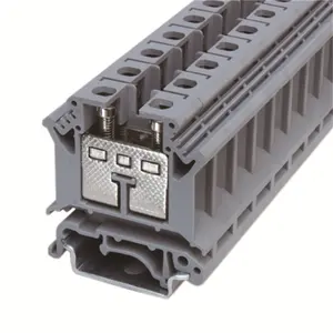 UK 16N16mm Factory Price Plastic Nylon PA6 PA66 DIN Rail Feed-through Screw Terminal Block For Electrical