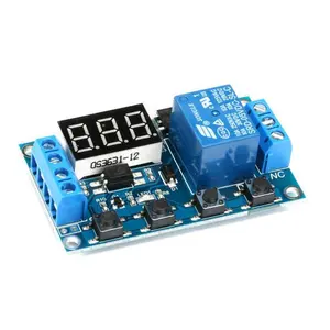 Módulo de relé de retardo de tiempo de encendido/apagado de 12 V con pantalla LED Digital, placa de interruptor de relé con temporizador de 12 voltios, relé automotriz con gatillo externo