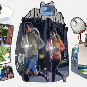 <span class=keywords><strong>Lampe</strong></span> de poitrine et de marche LED rechargeable TOACH COXO avec télécommande, étanche IP65, USB, pour la course nocturne - Product Image 2