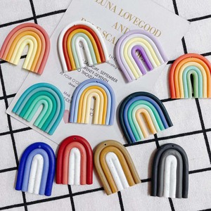 Perles d'argile polymère <span class=keywords><strong>fimo</strong></span> colorées heishi, jolis bonbons faits à la main, perles d'argile polymère arc-en-ciel pour boucles d'oreilles Diy, vente en gros - Product Image 4