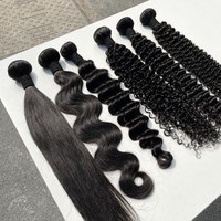 Extensiones de Cabello Humano Vietnamita Virgen al por Mayor, de un Solo Donante, con Cutícula Alineada, Cabello Liso Natural en Paquetes