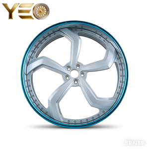 Cerchi in Lega Iconici <span class=keywords><strong>Blu</strong></span> Lip Forged a 2 Pezzi con 5 Razze a Y per BMW, Cerchi Personalizzati da 20-24 Pollici per Audi Porsche Cayenne - Product Image 1
