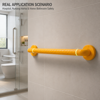 Barre d'appui de sécurité pour salle de bain, main courante murale antidérapante en nylon et acier inoxydable, barre de soutien pour douche, idéale pour personnes âgées et handicapées, pour toilettes
