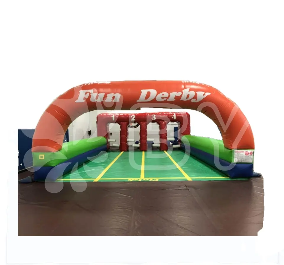 Boyan vui đội xây dựng Inflatable Ngựa Đua Derby của tôi bouncy ít Pony đồ chơi cho trẻ em đua theo dõi trò chơi