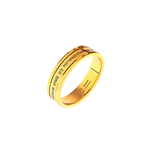 แหวนแฟชั่น สแตนเลสสตีล 316L ชุบทอง PVD ทนทาน เป็นมิตรต่อสิ่งแวดล้อม - Product Image 2