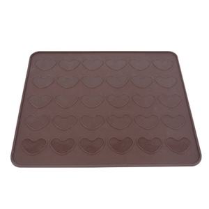 Kunden spezifische mikrowellen geeignete Herzform, die Kuchen-Gebäck-Silikon-Back matten mit Kreisen macht - Product Image 4
