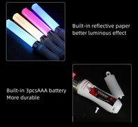 Bâtons lumineux électroplaqués 15 couleurs, en ABS+PP, 3 piles AAA, logo personnalisé, LED clignotante, bâton lumineux portable pour fête Anime/Rétro