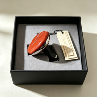 Diffuseur d'air frais pour voiture en cristal de jaspe rouge, diffuseur de parfum magnétique en pierre naturelle pour la décoration de voiture, cadeau