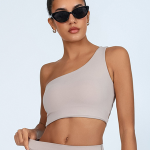 <span class=keywords><strong>Reggiseno</strong></span> Sportivo da Donna Traspirante a Compressione con Supporto Monospalla Imbottito Push-up con Fodera in Spandex per Fitness Yoga e Uso Attivo - Product Image 5