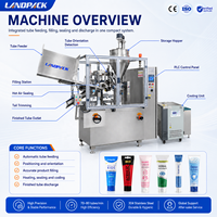 Machine de remplissage et de scellage pour tubes de cire capillaire, nettoyant visage, adhésif, sauce, pommade, nettoyant facial, pâte, gel, cosmétiques et dentifrice