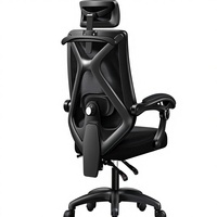 Chaise de bureau ergonomique de luxe en maille, pivotante, réglable en hauteur, avec accoudoirs articulés, pour bureau à domicile