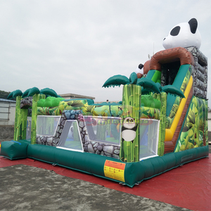Parc gonflable giant commercial grade <b>inflatable</b> panda bouncer and slide combo kids bounce house for sale - Product Image 3