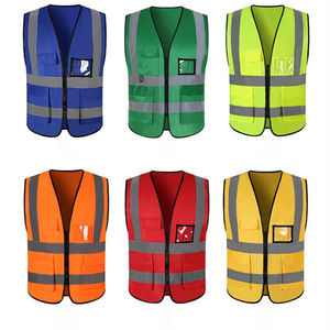 चिंतनशील वेस्ट ब्लू सुरक्षा बनियान जैकेट सुरक्षा का निर्माण उच्च दृश्यता कार्य लुभावनी सुरक्षा परावर्तक कपड़े - Product Image 3