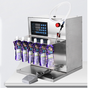 Semi Automatic Magnetic <b>Pump</b> 6 Heads Beverage Spout Pouch Bag Single Head Upright Bag Liquid Filling Machine - Product Image 6