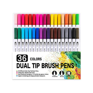 Marqueurs d'art à double pointe, stylos pinceaux, marqueurs de coloriage fins et pinceaux pour enfants, livres de coloriage pour adultes, calligraphie, dessin - Product Image 6