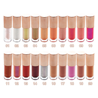 Brillant à lèvres végétalien et sans cruauté de haute qualité, hydratant métallique scintillant, maquillage cosmétique
