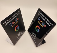Tarjetas NFC de PVC Acrílico con Logotipo de Código QR Personalizado, Soporte para Reseñas de Google, 13,56 MHz, Tag213, 215, 216
