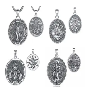 Merryshine Virgin Mary Vòng cổ Cadena de plata 925 plata 925 AL por thị trưởng joyeria de plata 925 mayoreo joyas de plata 925 por