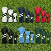Housse de club de golf en cuir PU durable de qualité supérieure, à rayures obliques, populaire, imperméable, accessoire d'extérieur, option logo personnalisé RR