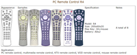 R4 PC Control Remoto R4 teclado infrarrojo con función de ratón con PS2 o receptor de interfaz USB 38Khz